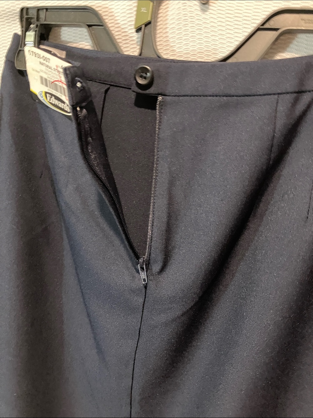 Structured Navy Pencil Skirt for Women - Professional Office Wear - Picture 8 of 12